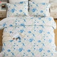 thumbnail image 4 of Hitime Luxury Printed Quilt Set Twin Size, Lightweight Comforter Set, Oversized Bedspread Coverlet Quilted Bedding Set, with 2 Matching Pillowcases, for All Season, 4 of 8