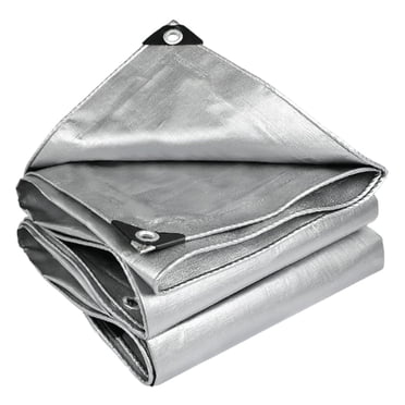 Quzzie Bâche Imperméable Bâche Robuste Housse de Protection Extérieure Feuille Imperméable Oeillets Renforcés Conception Polyvalente Robuste Convient aux Équipements 5mx6m