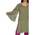 thumbnail image 4 of Moomaya Robes Tuniques Courtes Femmes Manches Kimono Kurti Imprimé Mini Tenue d'Été, 4 of 5