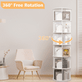 thumbnail image 4 of IAJXWI Rotating Bookcase, 360° Revolving Display Rack with 24 Shelves, 4 of 7
