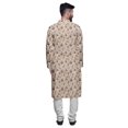 thumbnail image 3 of Atasi Kurta à Manches Longues Imprimé, Boutonné, Asymétrique, Kurta de Designer pour Garçons, 3 of 5