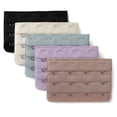 thumbnail image 1 of INSPIRE CHIC Women's 3 x 4 Hooks Bra Extender Extension Strap Multi Color Bra Band 5 Pcs Multi-Color-4, 1 of 5