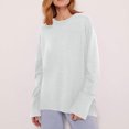 thumbnail image 1 of TIMIFIS Chandails d'Automne pour Femmes Col Rond Manches Longues Chandail d'Hiver Tricoté Uni, 1 of 8