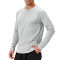 thumbnail image 2 of Men s Sun Protection UPF 50 UV Outdoor Long Sleeve Shirts Grey Size XL, 2 of 2