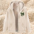 thumbnail image 1 of LOVZFMLL Jackets for Women's Fashionable Printed Fleece Hooded Sweatshirt Jacket, 1 of 4