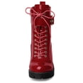 thumbnail image 2 of Unique Bargains Bottes de Combat à Plateforme à Talon Épais avec Fermeture Éclair pour Femmes, 2 of 5
