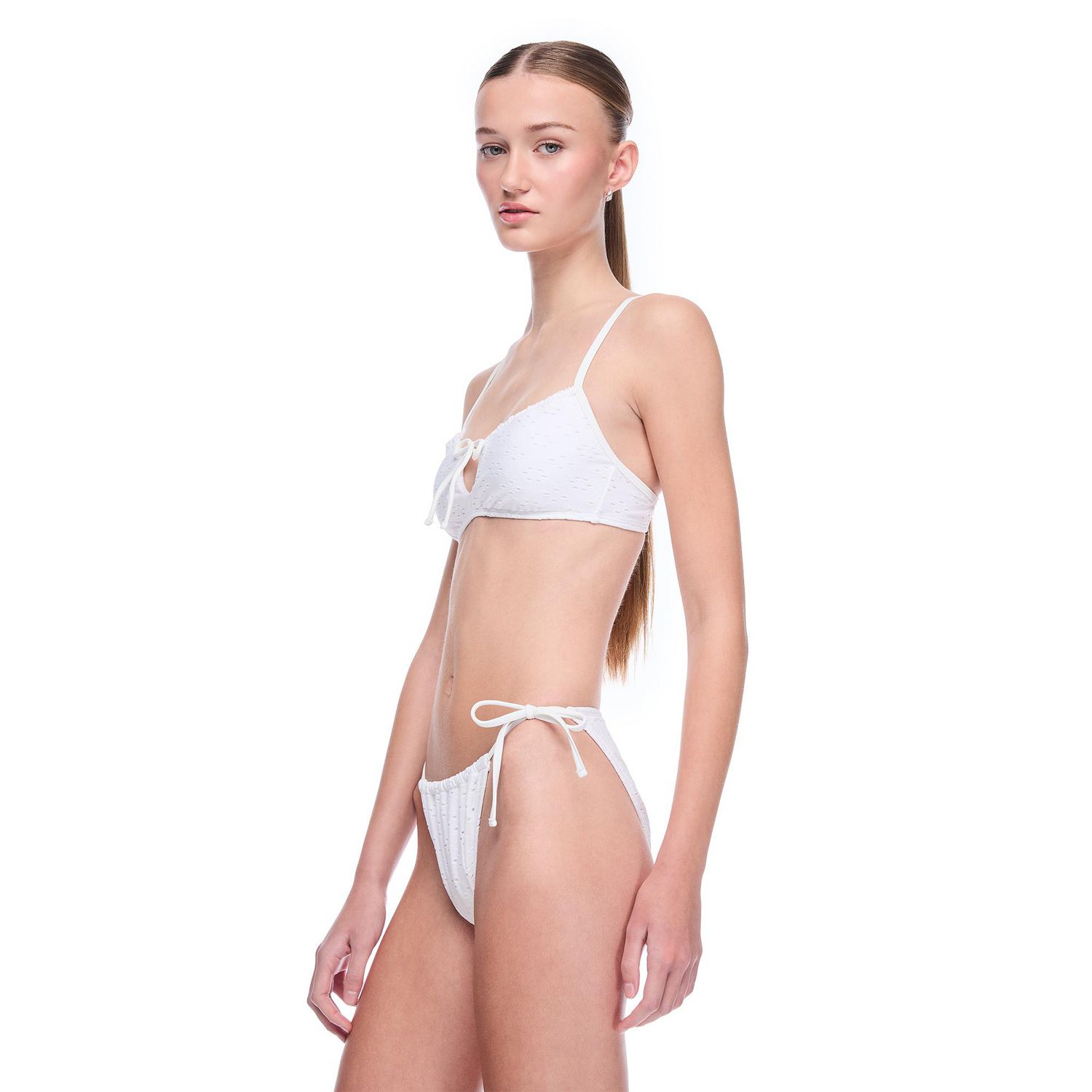 No Boundaries Women's Tie Front Bikini Top