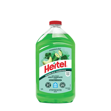 Hertel Multi-surface cleaning disinfectant dilutable, Cucumber melon, 1.4L