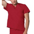 thumbnail image 2 of Adar Universal Unisex V-Neck Tunic 3 Pocket Scrub Top (Available in 39 Colors), 2 of 7