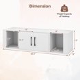 thumbnail image 3 of Costway Armoire de Rangement Flottante à 2 Portes avec Console à 2 Cubes, Huche de Rangement sous la Télé, 3 of 8