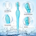 thumbnail image 4 of 8 Pcs Eyebrow Razor for Women Small Face Razors Shaver Trimmer Facial Hair Removal Eyebrow Shaper with Stainless Steel Blade Safety Cover for Peach Fuzz Lip Dermaplaning Tool, 4 Colors, 4 of 7