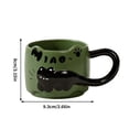 thumbnail image 1 of Cat Coffee Mug Ceramic Large Handle With English Letters Relief Design 12 oz, 1 of 7