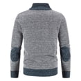 thumbnail image 4 of DPTALR Men Casual Patchwork Long Sleeve Knitting Cardigan Zipper Sweater, 4 of 4