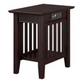 thumbnail image 2 of AFI Table d'Appoint en Bois Massif Style Mi-Siècle avec Chargeur USB en Espresso, 2 of 5