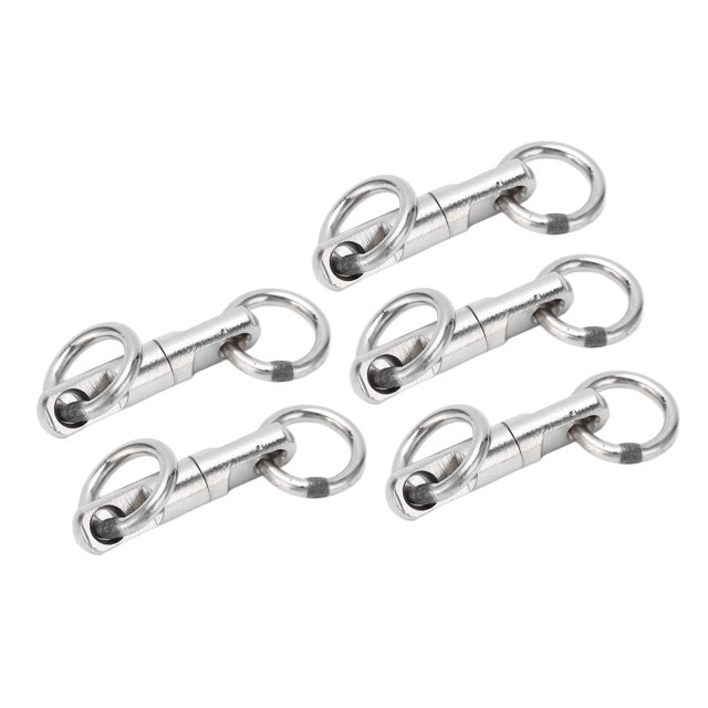 Anneau Pivotant de Type Colonne Émerillons de Pêche Connecteur d'Hameçon de Pêche Connecteur Pivotant Roulant de Type Colonne Roulement Pivotant 5 Pcs/lot Acier Inoxydable Roulement Pivotant de Type Colonne