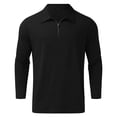 thumbnail image 4 of KIHOUT Chandails de Printemps et d'Hiver pour Hommes, Blouse Décontractée Unie à Col Rabattu, Chandail à Fermeture Éclair à Haute Élasticité, Taille P-3TG, 4 of 5