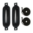 thumbnail image 1 of relayinert 2x Boat Fenders 6mm x 1.5M Ropes PVC Anti Collision for Docking Pontoon Black G0 Black Rope Black G0 Black Rope Rope 6x1.5m, 1 of 4