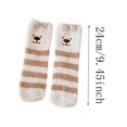 thumbnail image 3 of TIEVOSA Winter Women Coral Socks Middle Tube Cute Home Stocking（Grey）, 3 of 5
