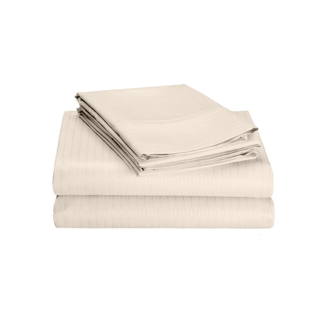 Johnson Home 600 Thread Count Cotton Tuxedo Sheet Sets
