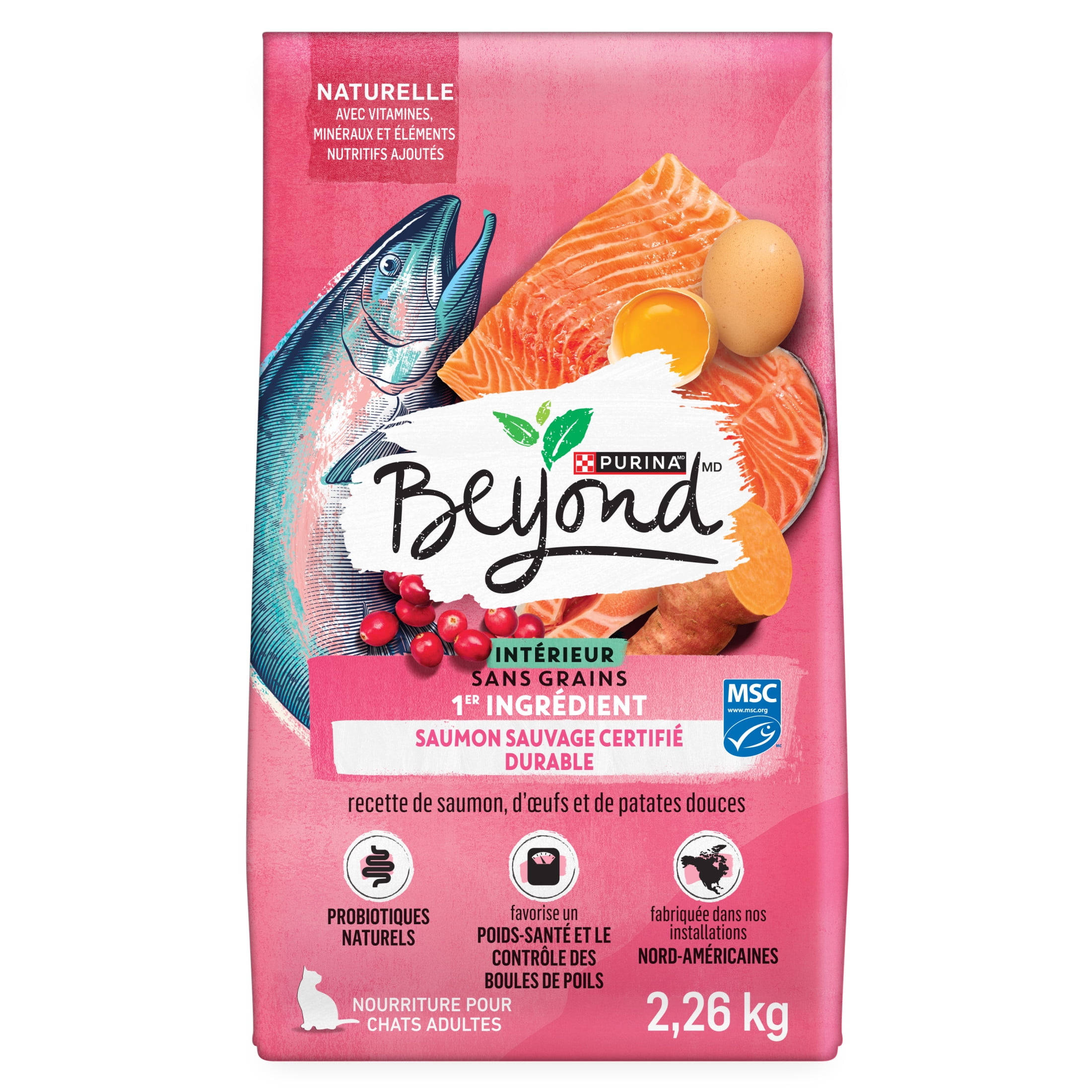 Beyond Grain Free Indoor Cat Wild-Caught Salmon, Egg & Sweet Potato Recipe, Dry Food 1.36kg