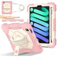 thumbnail image 1 of Case for iPad Mini 7 A17 Pro 2024 / iPad Mini 6 2021 8.3 Inch with Rotating Stand Pencil Holder Hand/Shoulder Strap, Heavy Duty Shockproof Protective Cover for iPad Mini 7th/6th Generation 8.3", 1 of 7
