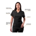 thumbnail image 3 of Adar Uniforms Women's Scrub Set - Enhanced V-Neck Top/Multi Pocket Pants, 3 of 7