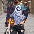 thumbnail image 2 of Pisexur Chandails en Molleton Oversize d'Halloween pour Hommes Chandails en Molleton Graphiques de Festival Amusants Manches Longues Chandail Décontracté Col Rond Chandail en Molleton Grande Taille P-6TG, 2 of 5