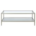 thumbnail image 2 of Henn&Hart 45"W Metal/Glass Coffee Table in Satin Nickel Finish, 2 of 8