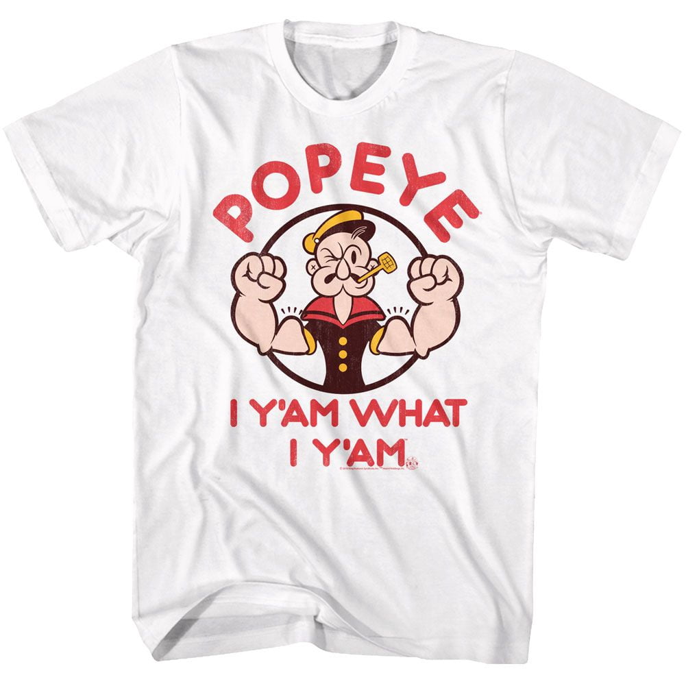 Popeye T-Shirt pour Adulte Blanc Y'Am
