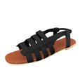thumbnail image 2 of LSLJS Women's Sandals Solid Breathable Summer Hollow Out Flat Shoes, 2 of 4