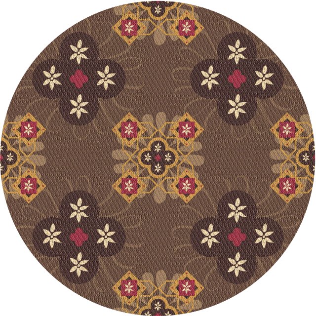 Ahgly Company Tapis d'Intérieur Lavable à la Machine, Carré, Transitionnel, Rouge Brun, Tapis de Zone, 3 Pieds Carré