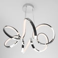 thumbnail image 3 of Artika Swirl Ribbon Modern LED Pendant Light Fixture, Chrome, 3 of 5