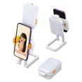 thumbnail image 1 of Mistaha Portable USB Rechargeable Clamp-on Desktop Live Streaming Fill Light D2 PRO [1000mAh 3 Color Temperature Handheld Tabletop] - White, 1 of 6