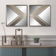thumbnail image 3 of Miroir Mural - Miroirs Décoratifs Muraux en Métal - Ensemble de 2, 3 of 4