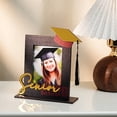 thumbnail image 5 of Graduation Photo Frame 2026 Vertical Wooden Tabletop Display With Acrylic Insert Hat And Tassel Decor, 5 of 5