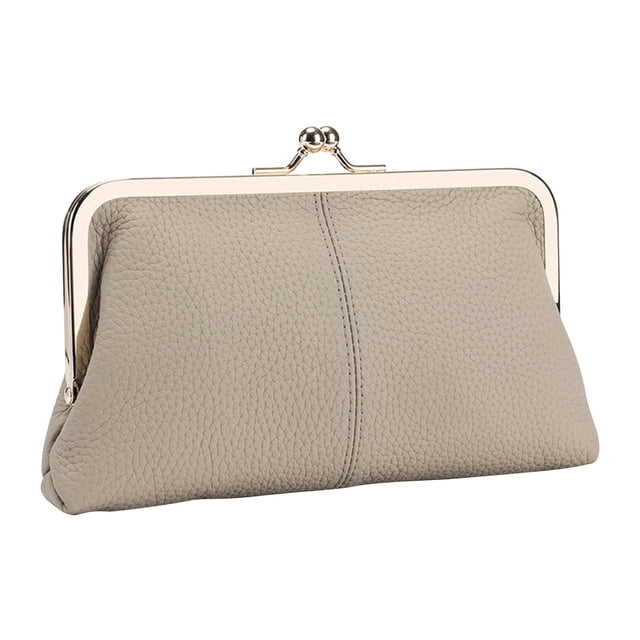 Portefeuilles pour Femmes Sac à Pince en Cuir Long à Main Portefeuille en Cuir Prépuce Sac de Rangement Doré Grande Capacité Sac pour Femmes Sacs pour Femmes
