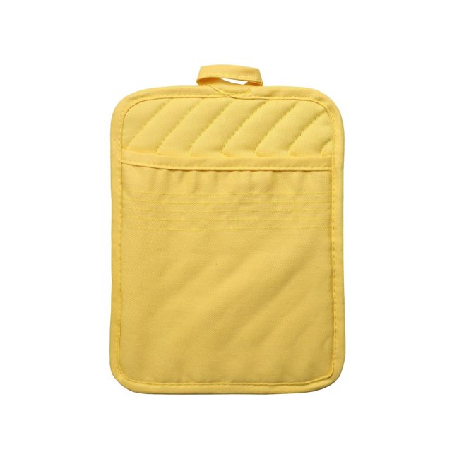 VogueV Gant de Four Résistant à la Chaleur - Coussin d'Isolation de Cuisson en Coton Matelassé Jaune