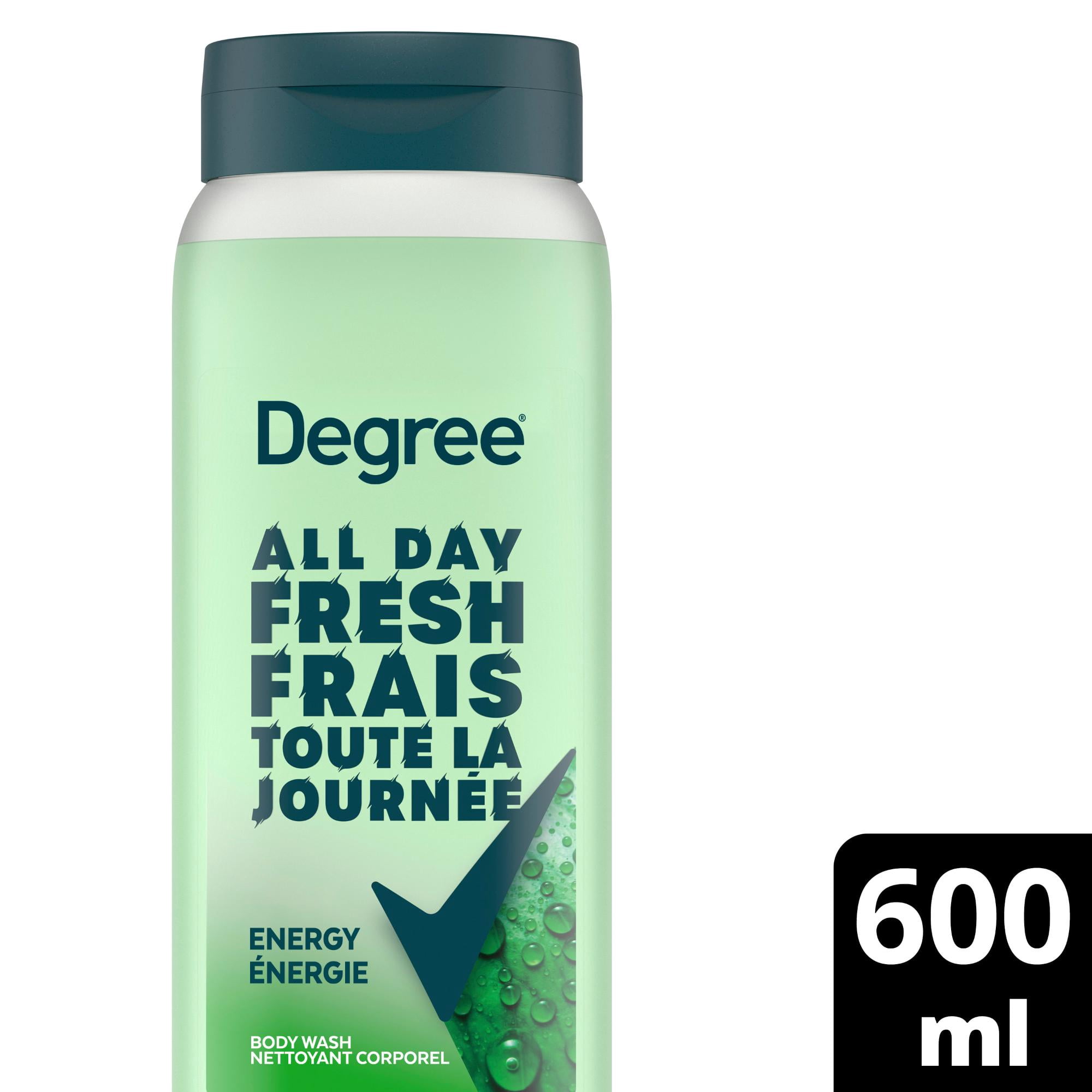 Degree All Day Fresh Body Wash 10H Fresh Scent Energy, 600 ml