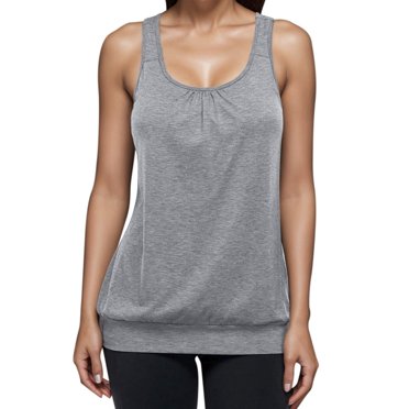 HNMKIU Seamless Tank Tops For Women Racerback Tank Tops Workout Gym Exercise Athletic Yoga Tops Fitness Loose Sleeveless Shirts Vests