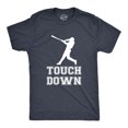 thumbnail image 1 of Mens Touch Down Funny Mocking Sarcastic Baseball Player Sports Tee (Heather Navy) - 3XL, 1 of 3