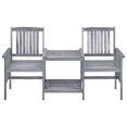 thumbnail image 2 of vidaXL Garden Chairs with Tea Table and Cushions Solid Acacia Wood, 2 of 5
