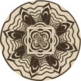 thumbnail image 1 of Ahgly Company Tapis d'Intérieur Lavable en Machine Carré Transitionnel Vanille Or, 3 Pieds Carré, 1 of 7