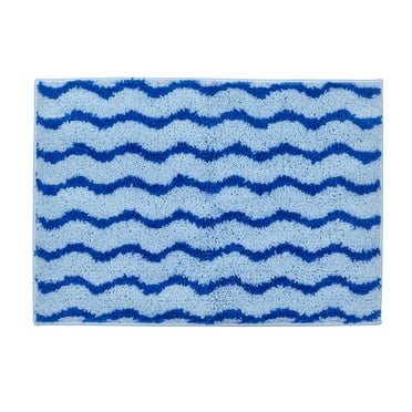 Mainstays Kids Shark Collection Wave Non-Slip Bath Mat, 17" x 24"