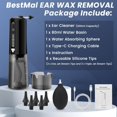thumbnail image 2 of LAICAIW Ear Wax Removal Kit, Water Powered Ear Cleaner Ear Cleaning Kit Rechargeable Ear Irrigation Flushing System with 3 Pressure Settings Professional Earwax Removal Kit with Basin & 6 Replaceable, 2 of 7