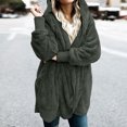 thumbnail image 1 of WREESH Cardigan Manteau à Capuche pour Femmes, Ample, Ouvert à l'Avant, avec Poches Drapées, 1 of 7