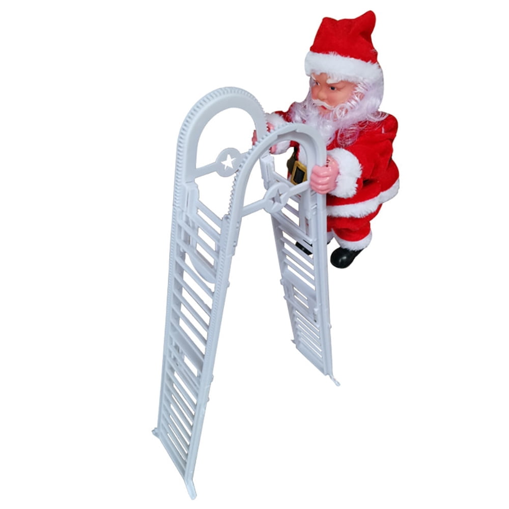 Santa Claus Toy Double Climbing Ladder Somersault Christmas Old Children‘S Toy Gift