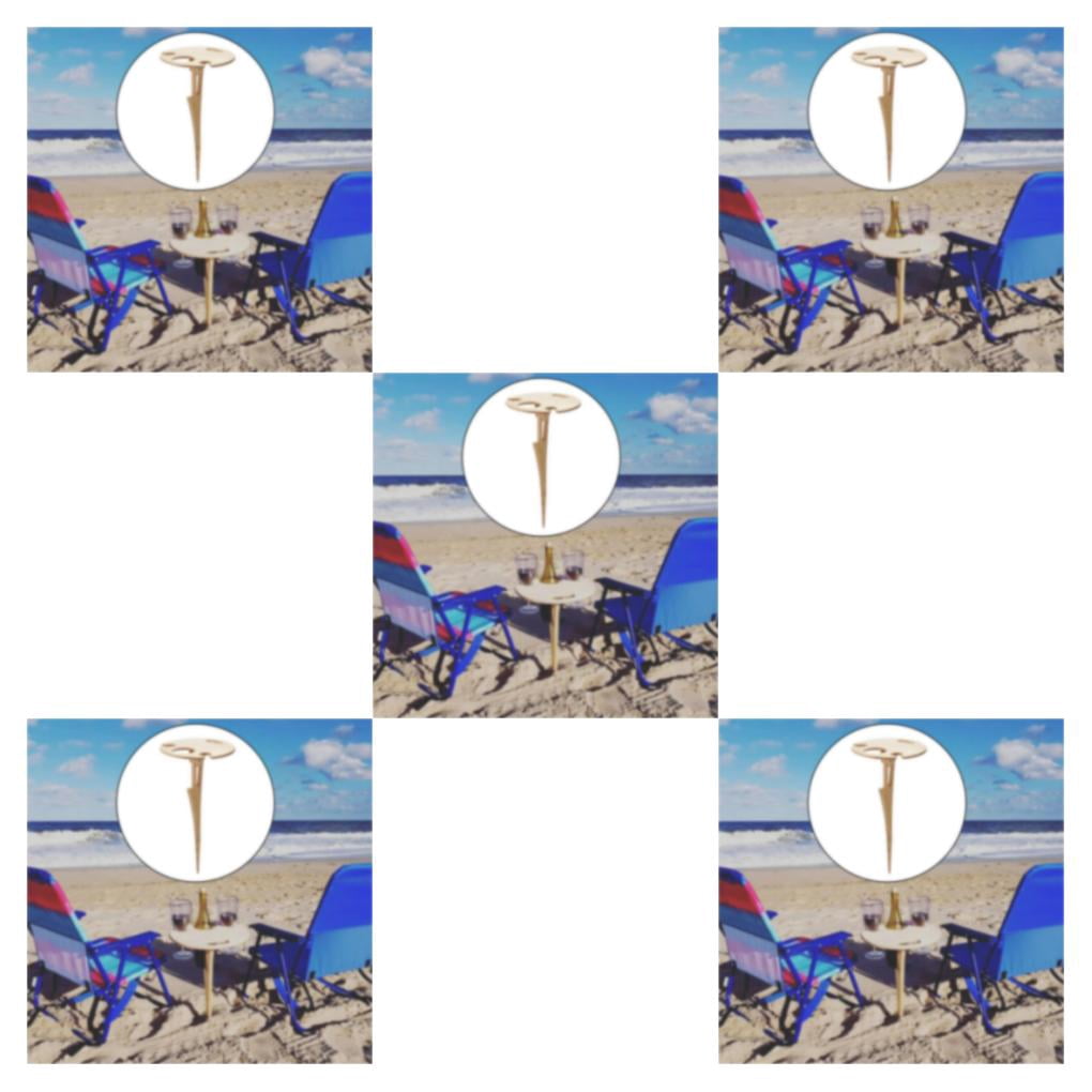 Maytalsory Support de Verre à Vin Pratique pour Plage et Camping, Support d'Assiette de Service, Table à Vin d'Extérieur Style A, Ensemble de 5