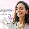 thumbnail image 1 of Pink Ribbon Stud Earrings For Breast Cancer Awareness Stylish And Elegant Accessories Earring For Women, 1 of 6