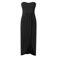 thumbnail image 4 of JIRNDf Robes de Printemps pour Femmes 2025 Tendance Plage Débardeur Sans Manches Ample Col Rond Robe Bohème Femme Ligne A Noir P, 4 of 5