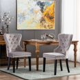 thumbnail image 2 of Costaelm Modern Tufted Velvet Dining Side Chair, Navy Blue (Set of 2), 2 of 7